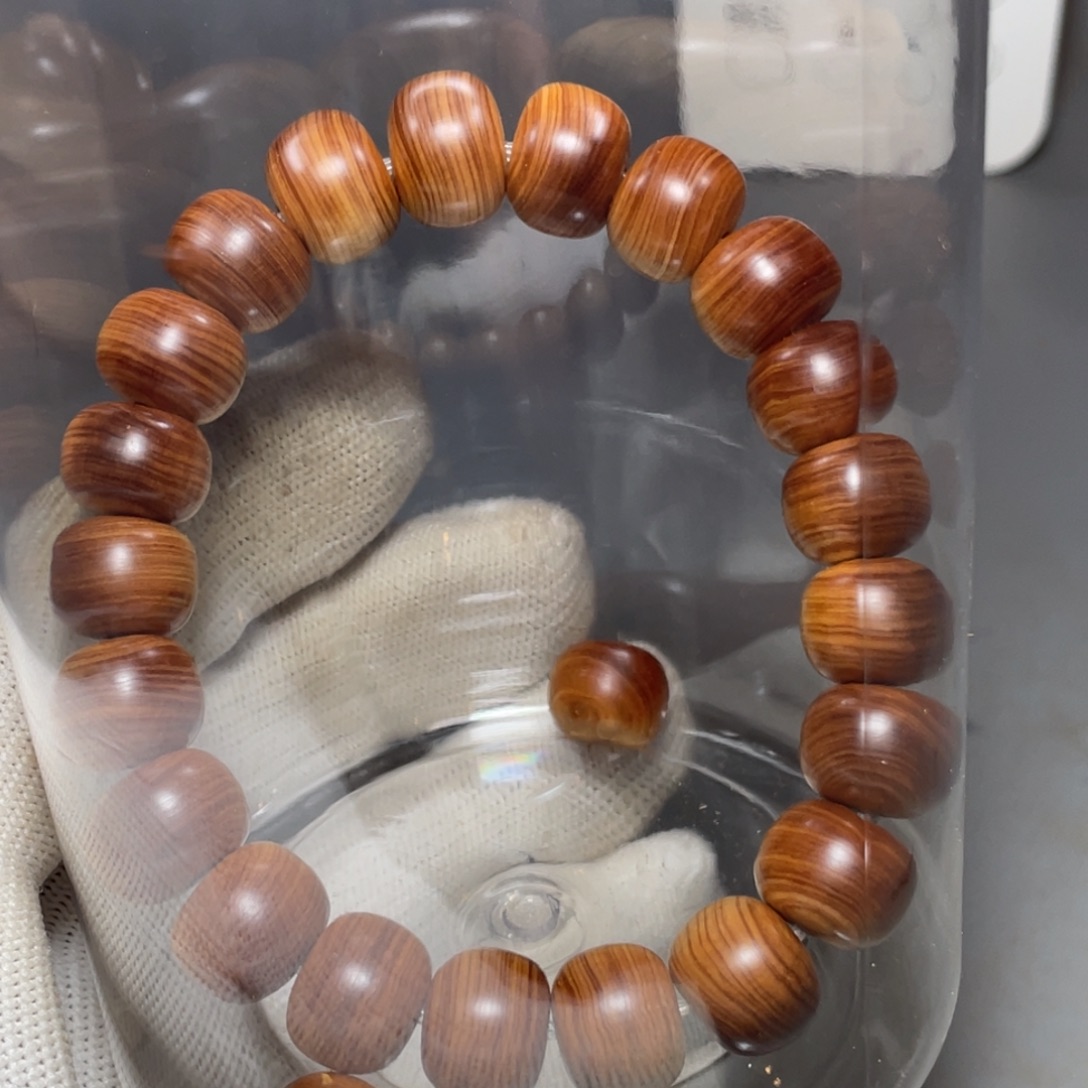 灰***，手串/手链柏木太行陈化崖柏手串