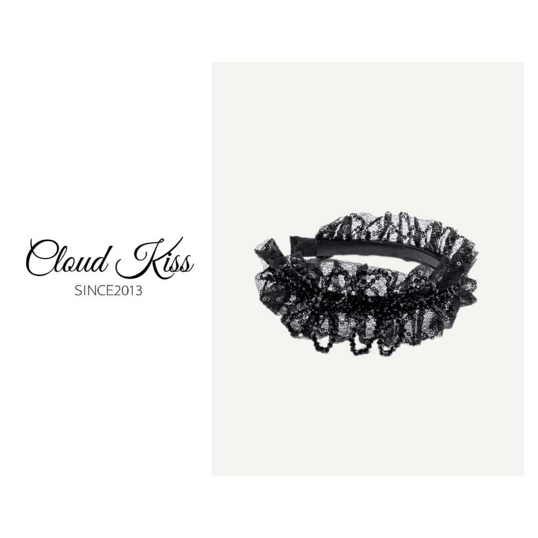CLOUDKISS时尚气质重工闪闪满钻蕾丝花边高颅顶发箍F107