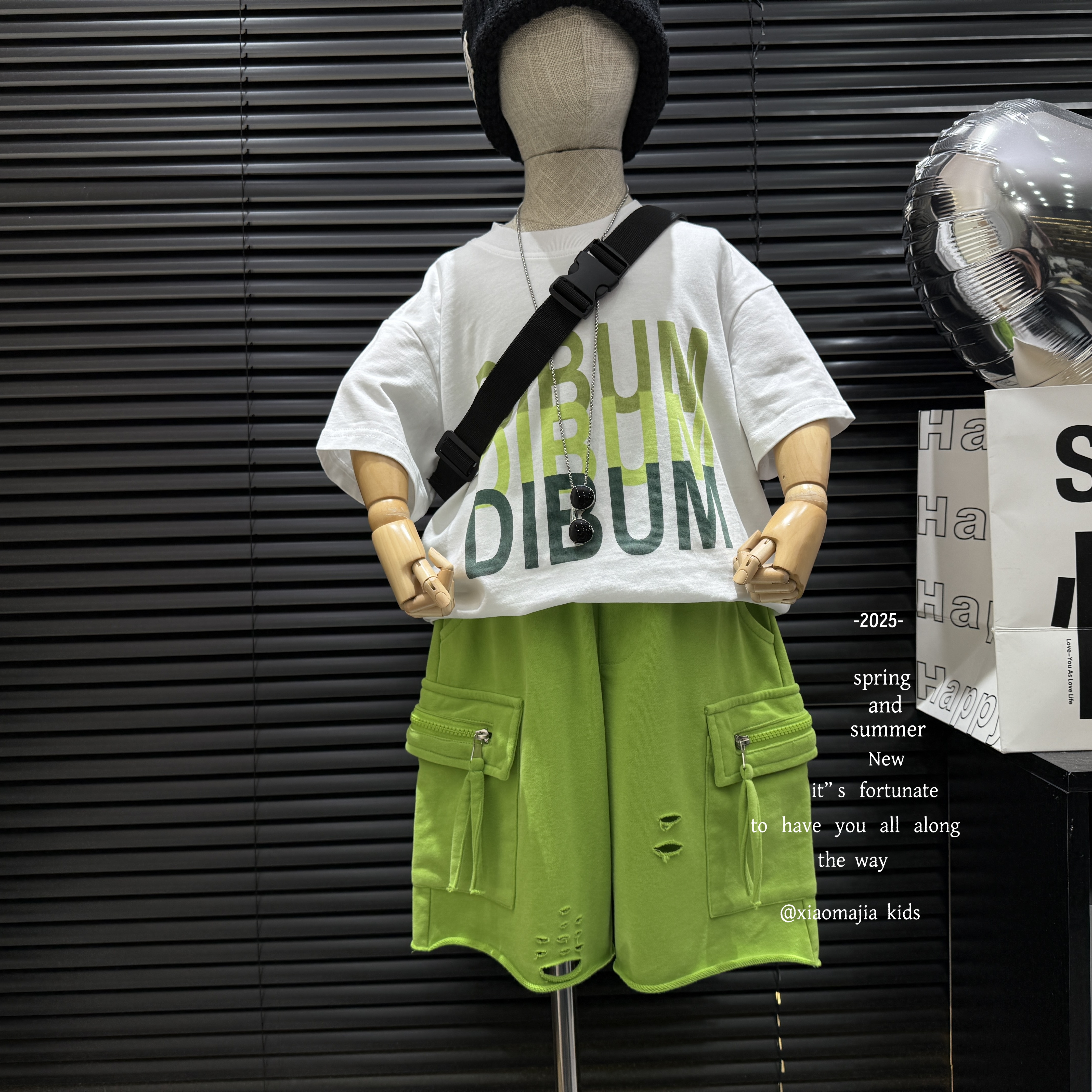 现货-儿童夏季新款时尚T恤D-5435欧若风穿搭休闲圆领宽松男童女童