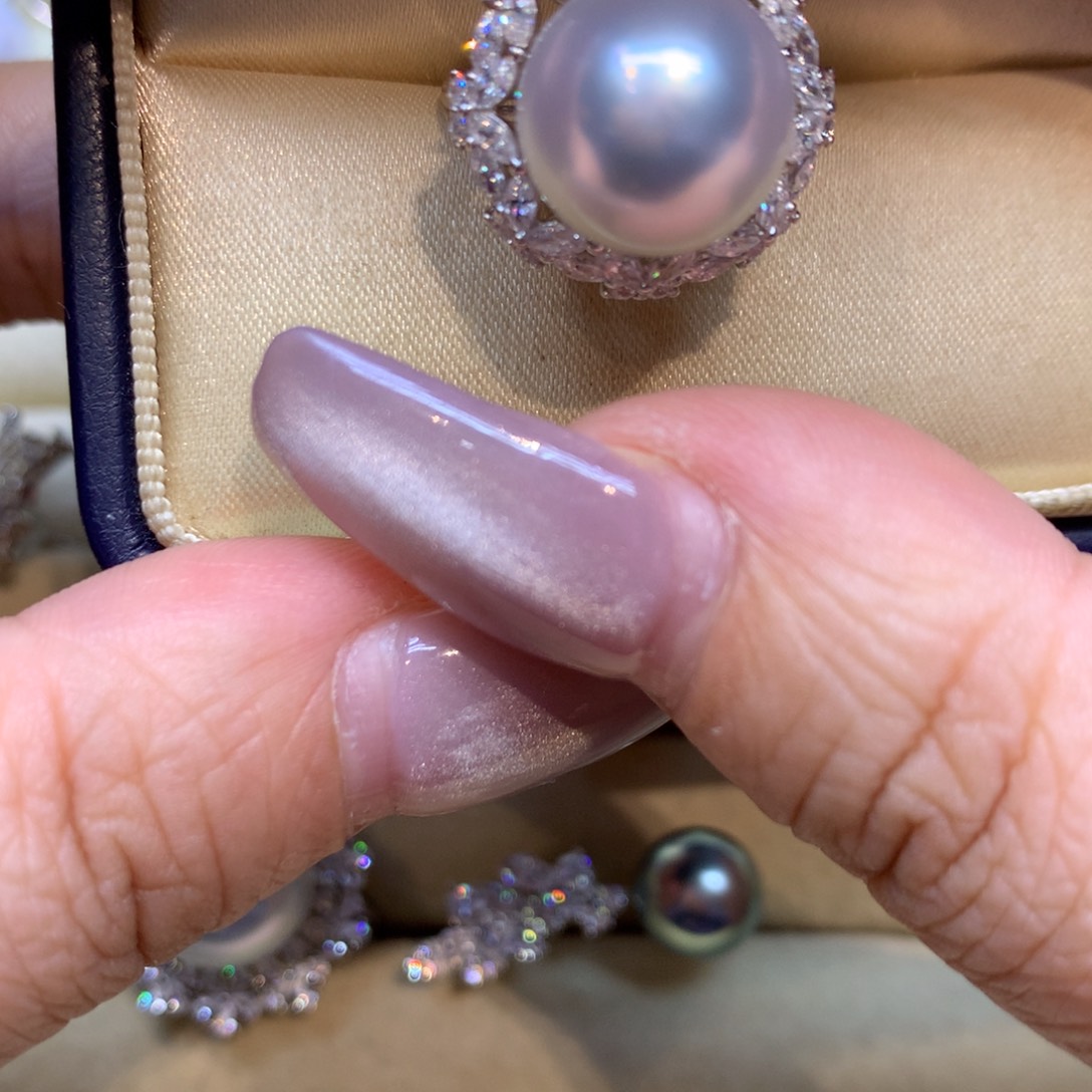 银S925镶嵌戒指海水珍珠