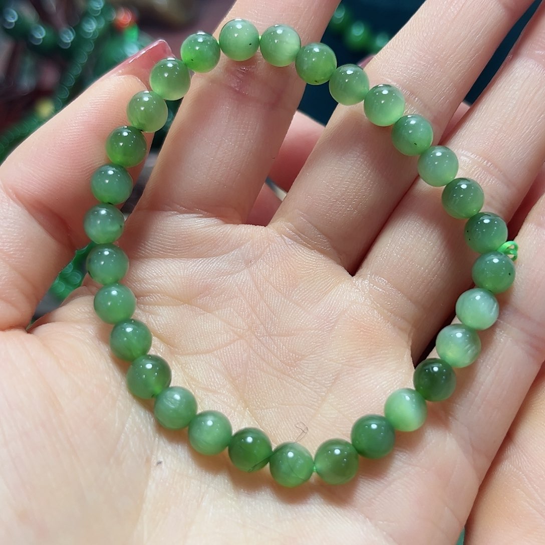 和田玉手串4未镶嵌