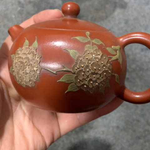 隋***三茶壶紫砂陶瓷摆件工艺品