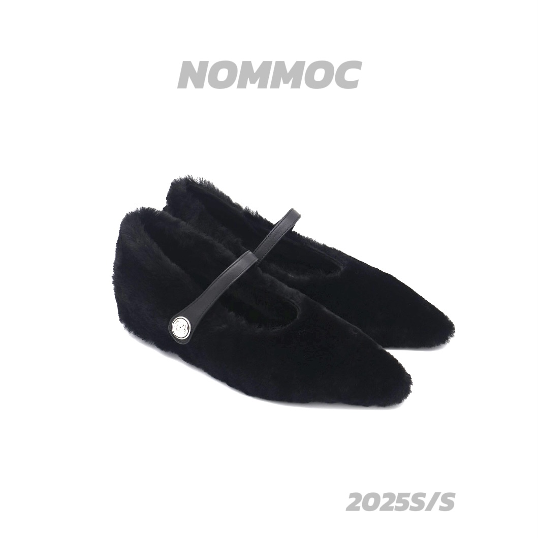 朱总原创设计JY-5889尖头羊羔毛小众设计师款单鞋 内增高4厘米