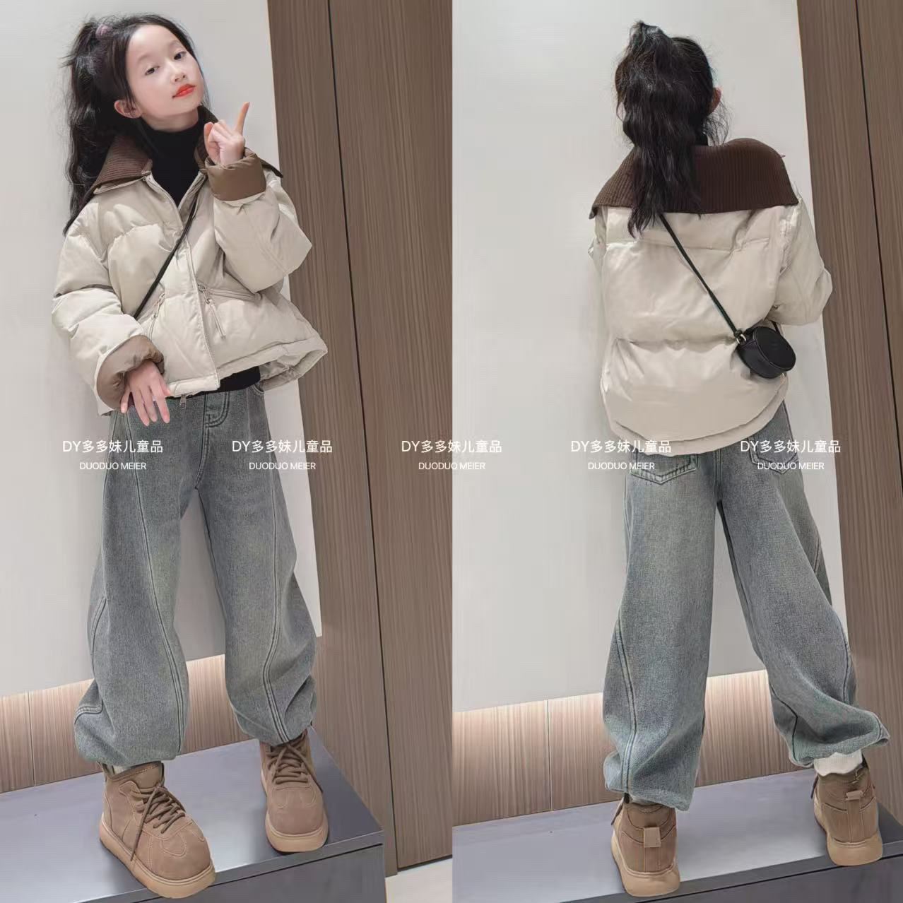 女童羽绒服冬季外套2025新款儿童白鸭绒上衣女孩加厚大童棉袄冬装