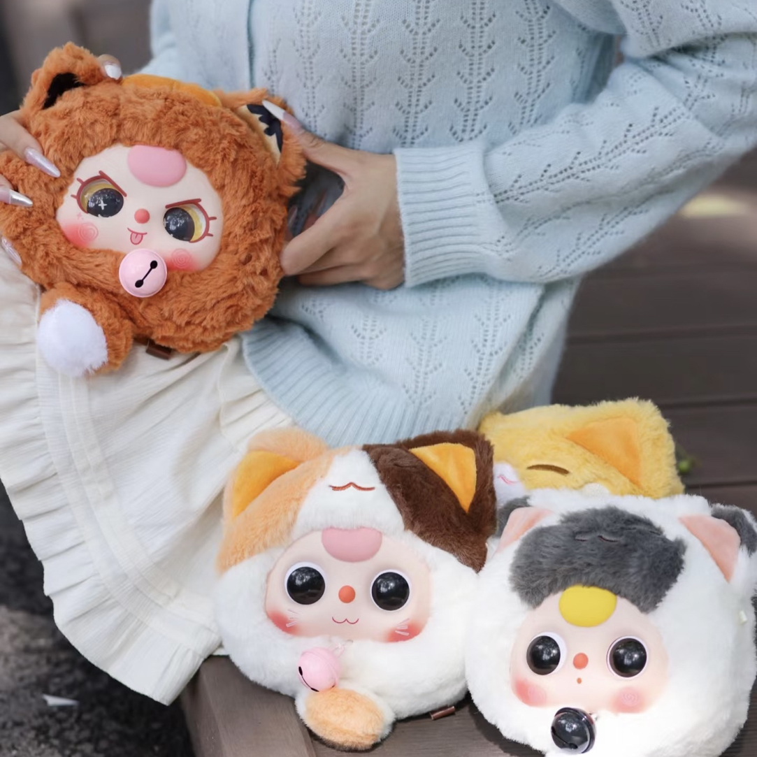 【集芙潮玩 】娃三岁招财猫拉链包潮玩盲盒系列【拆盒】