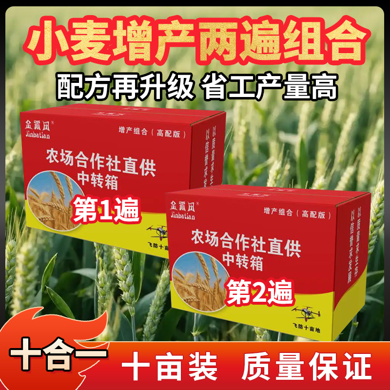 【十亩装两遍】小麦两遍增产组合方案内含高产叶面肥