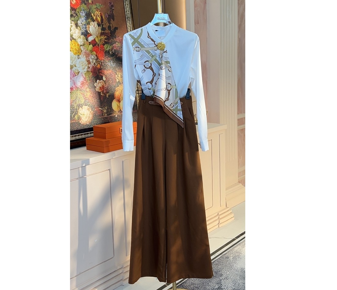 【芙娜妮轻奢】新款小众设计衬衫气质显瘦名媛女装两件套 F2510587