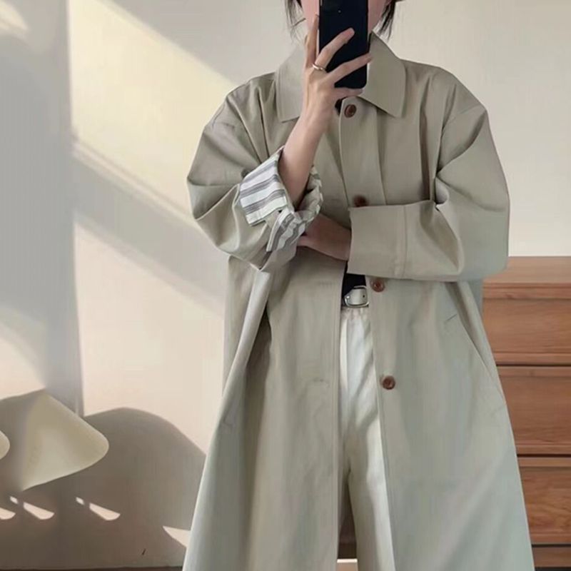 【运费补贴4】风衣外套女2025春季新款拼接高级感日系工装简约小