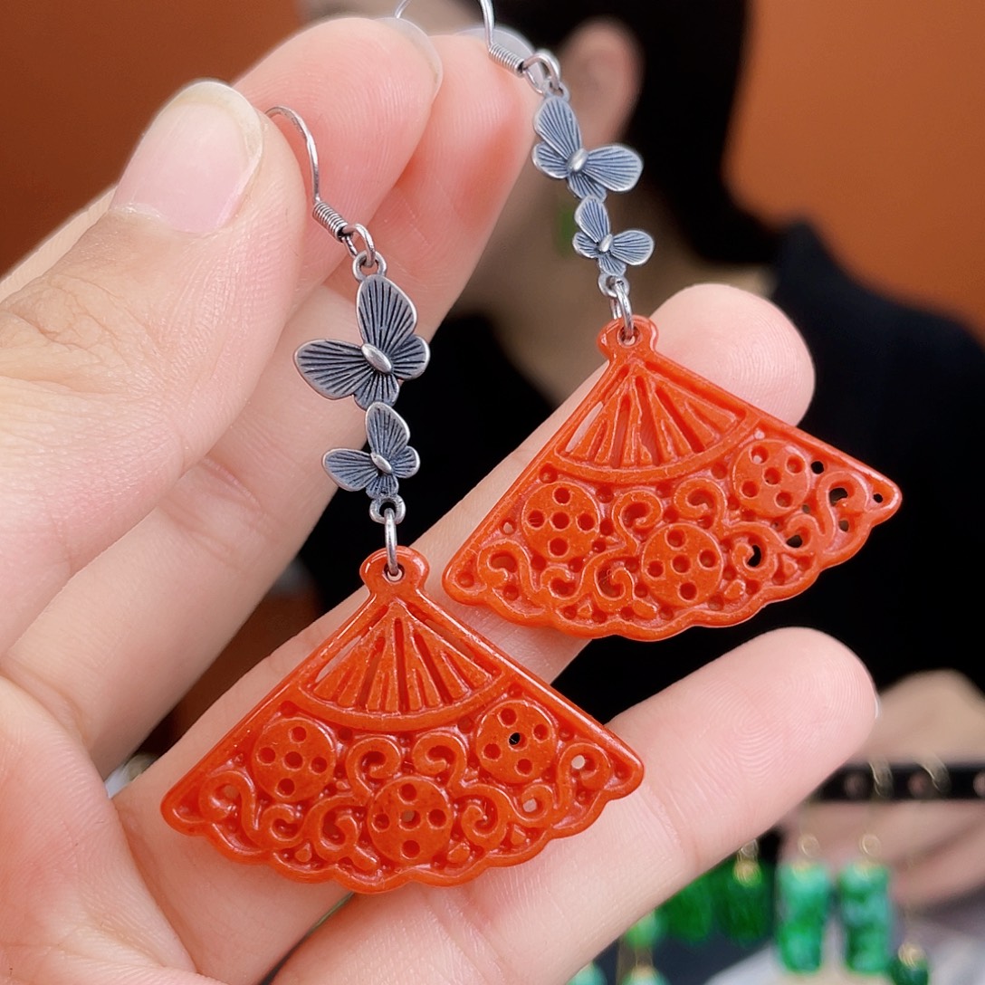 翡翠未镶嵌耳饰饰品