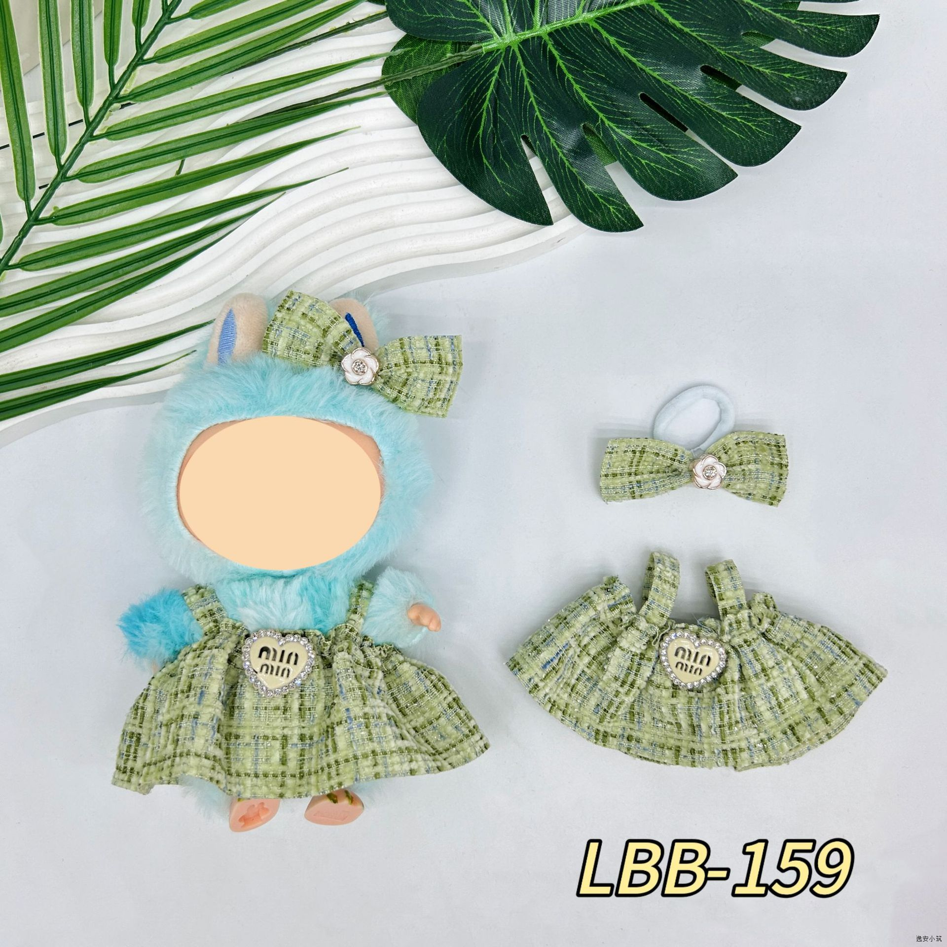 17cm拉布布一代可穿着替娃衣服二三代labubu盲盒挂件娃衣装饰套装