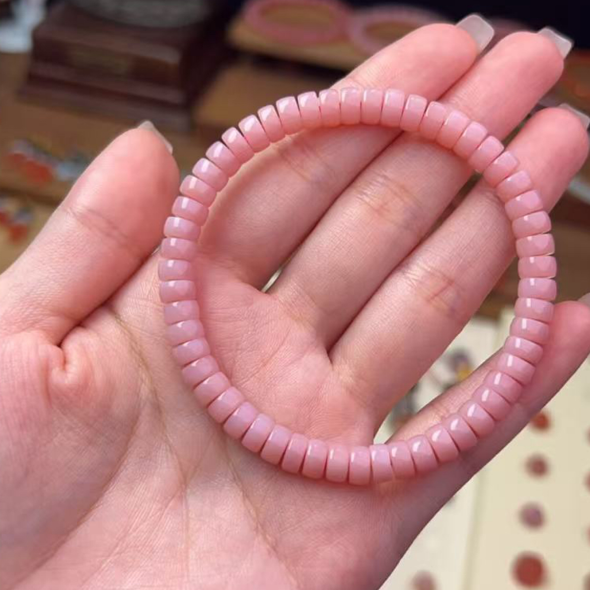 粉糯药片手串6mm
