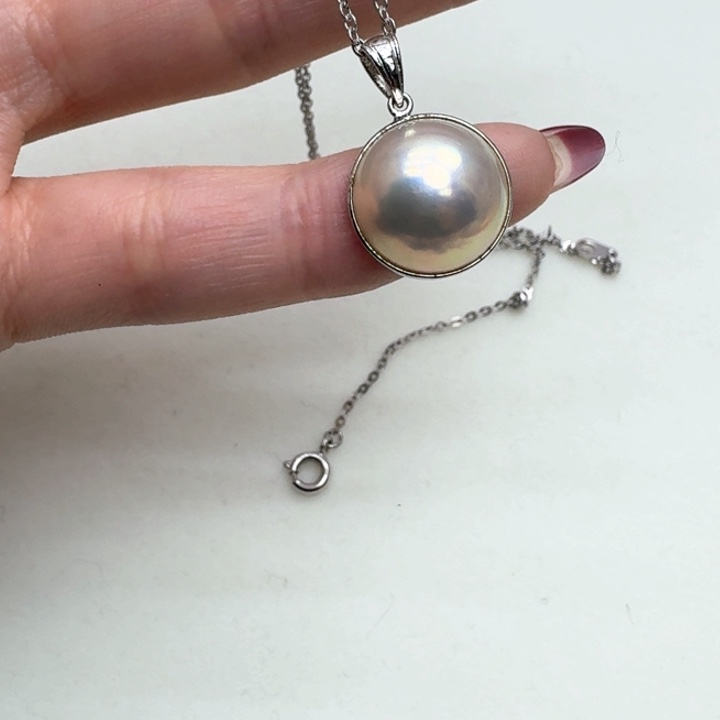 拼合珍珠（马贝珠）颈饰未镶嵌