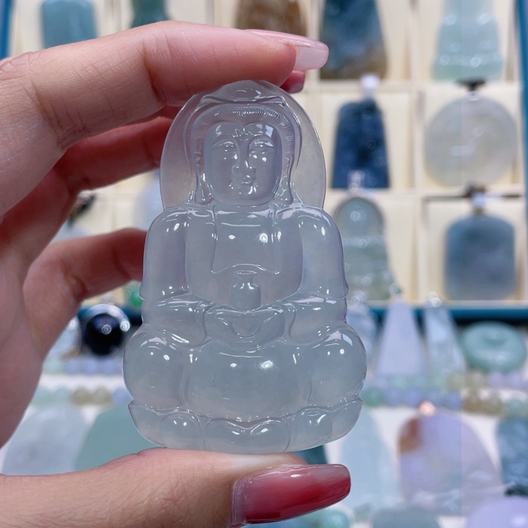 翡翠颈饰未镶嵌缅甸翡翠A货未镶嵌