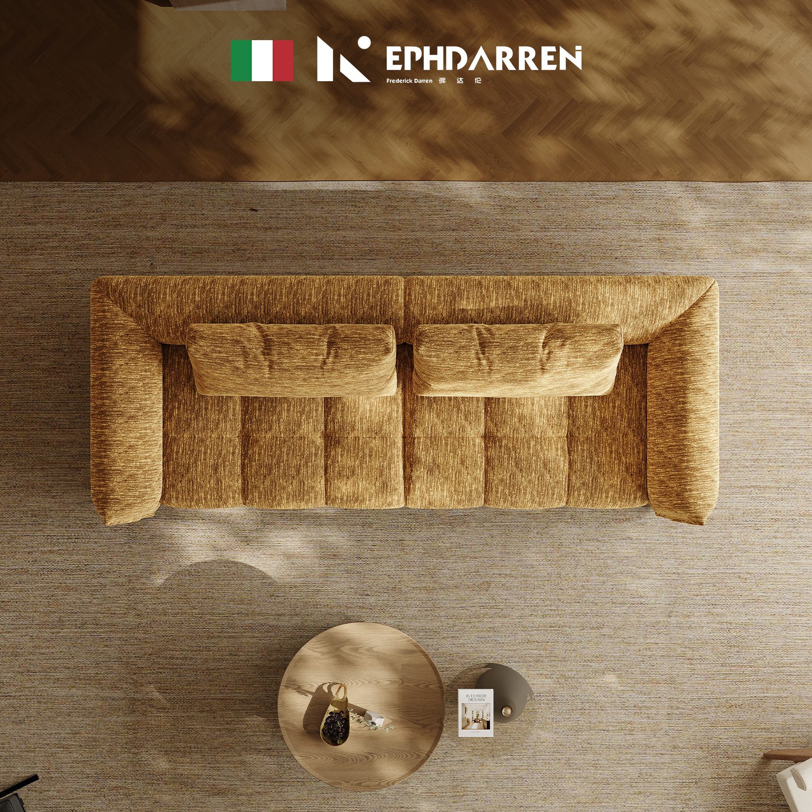 【有样美学】法式复古莫奈沙发家用别墅客厅直排沙发高级感专利款