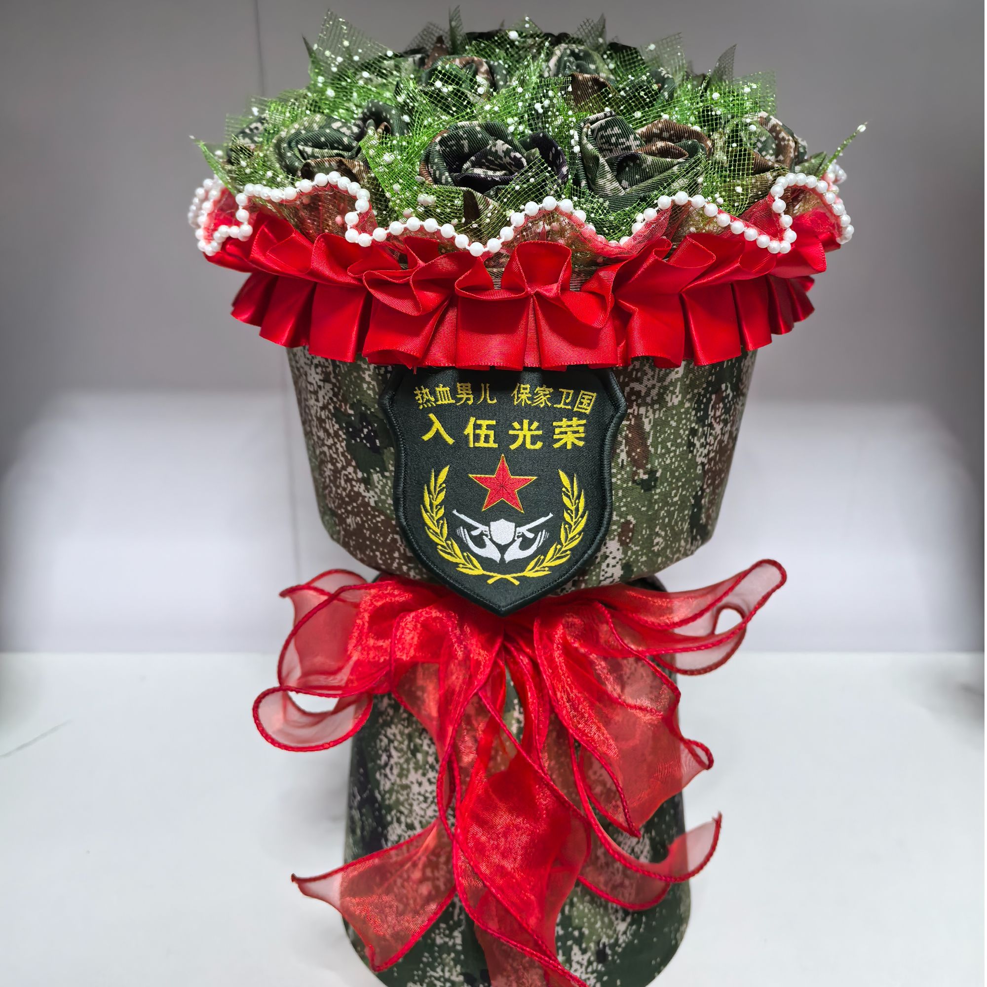 【入伍专用】迷彩花束入伍送站礼物装饰
