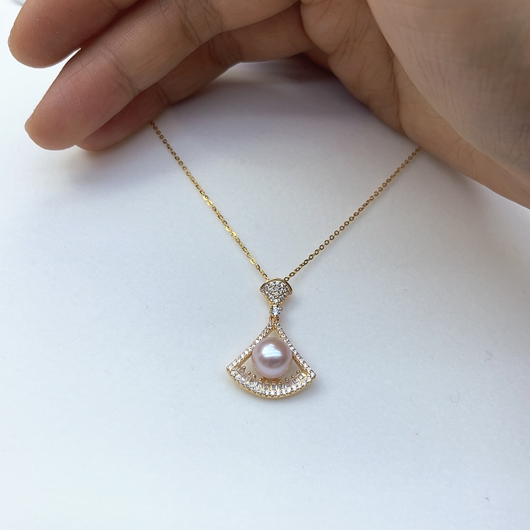 淡水珍珠颈饰银S925镶嵌