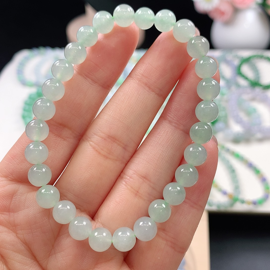 翡翠未镶嵌手链6.9mm