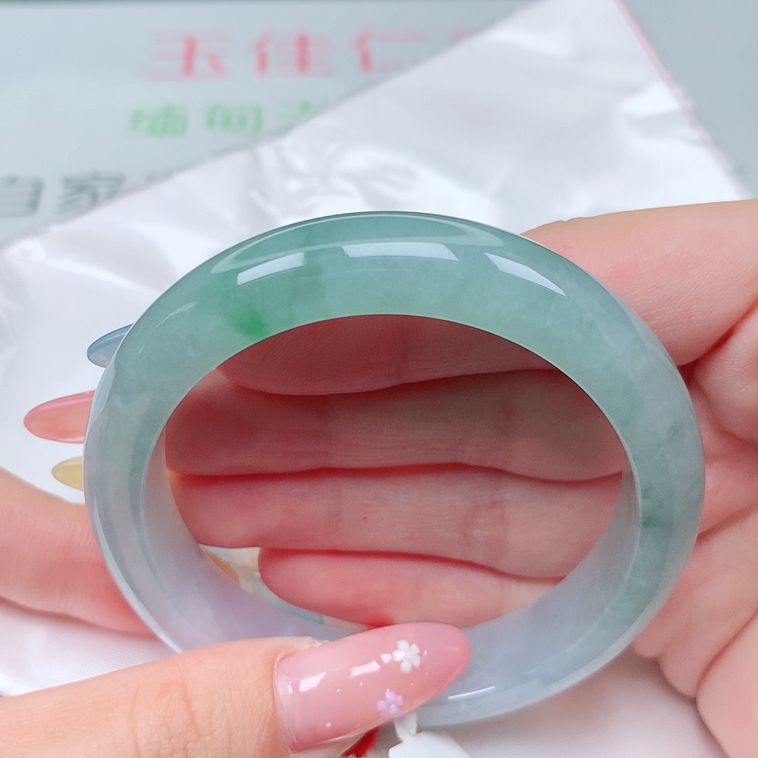 翡翠未镶嵌手镯53 53 53