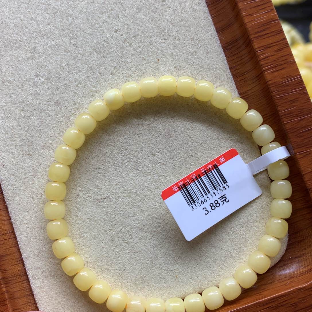 蜜蜡手链未镶嵌一***云蜜蜡