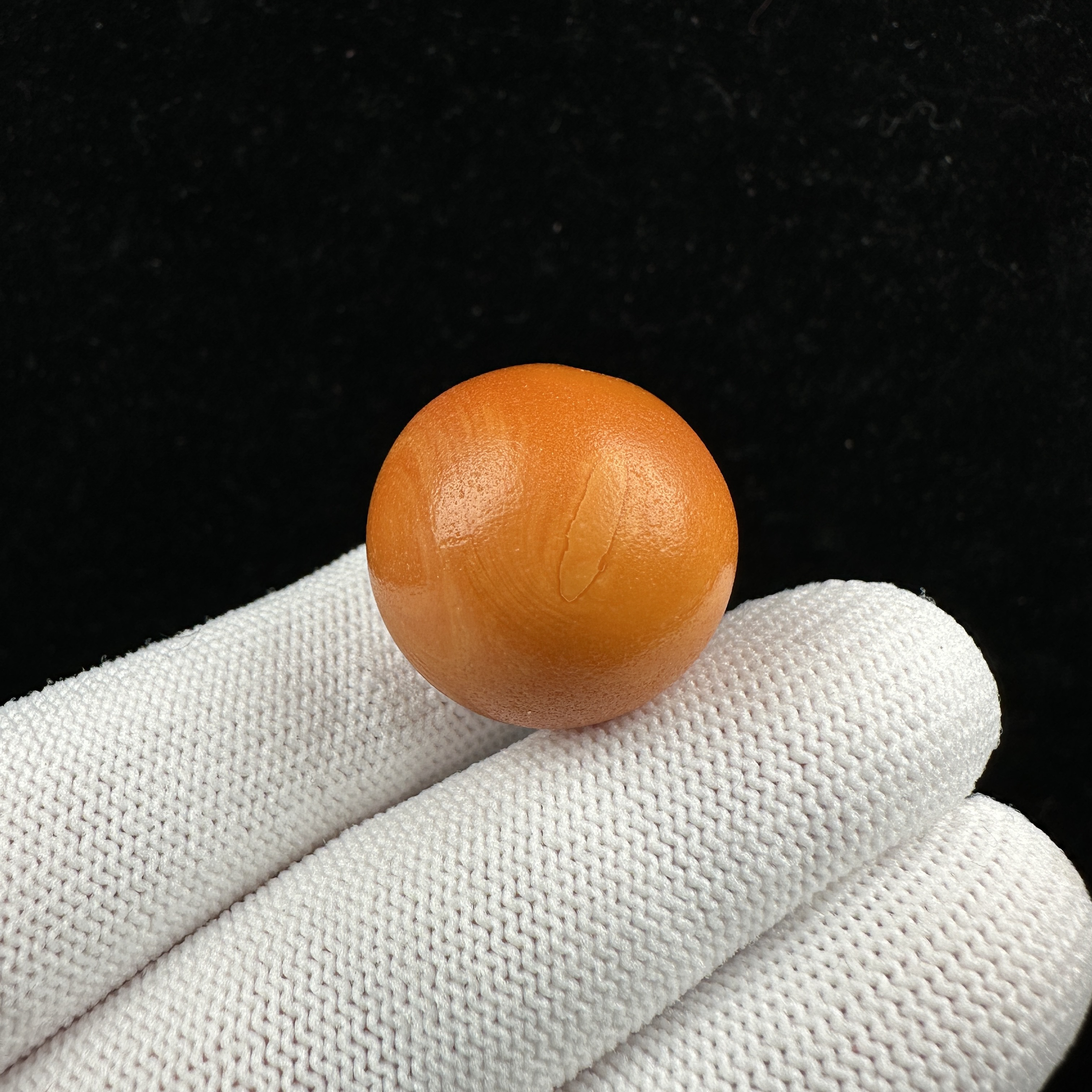 A21-95天然原矿俄料蜜蜡 老蜡单珠21.8mm 支持复检 假一罚四