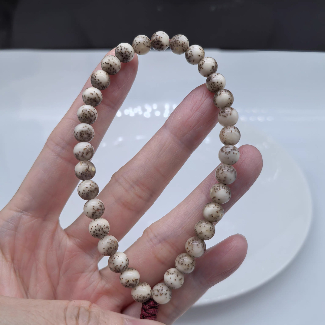 福利数星星海南石玉料灰冰7X7圆珠正月散星稀星单圈手持佛珠菩提
