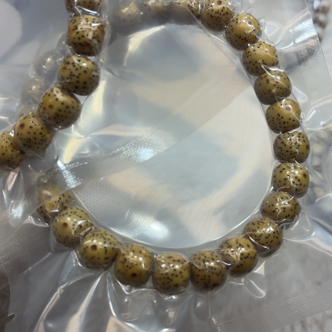 毛***毛手串星月菩提原白98