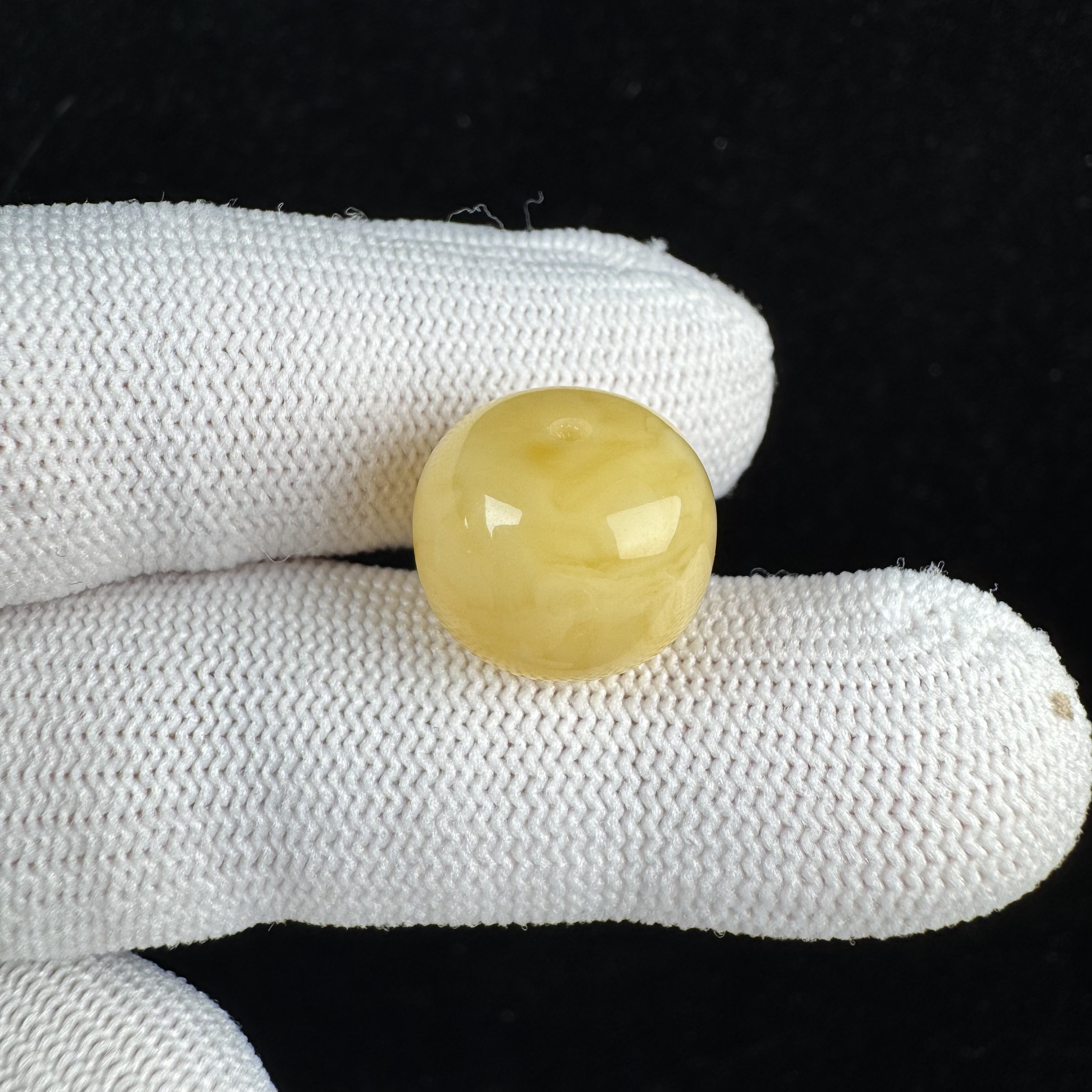 M4230天然原矿蜜蜡 浓蜡墩子 14.5*11.4mm支持复检