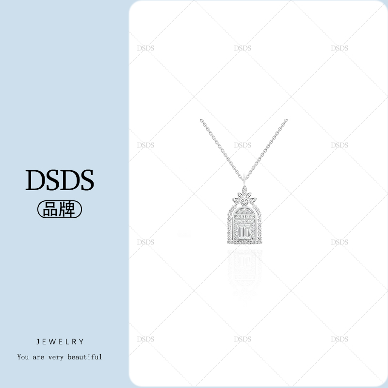 合金项链 【DSDS】ZZ新款百搭款经典时尚幸福之门项链