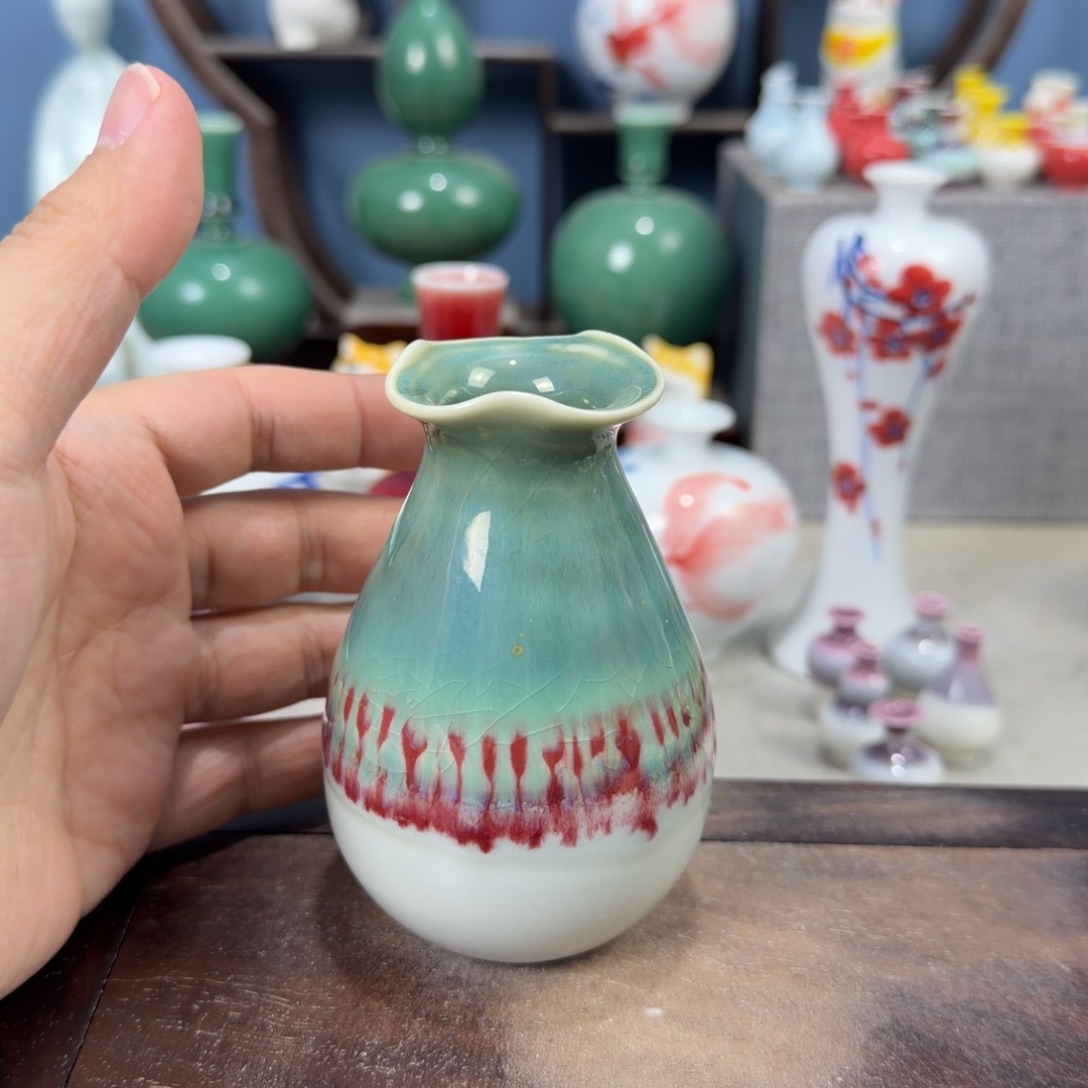 陶瓷手工小花器摆件