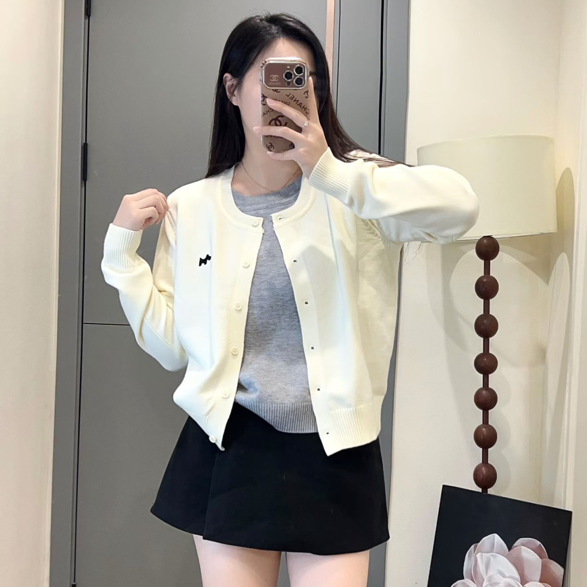 GRR，【ins小狗】假两件设计小众拼色毛衣