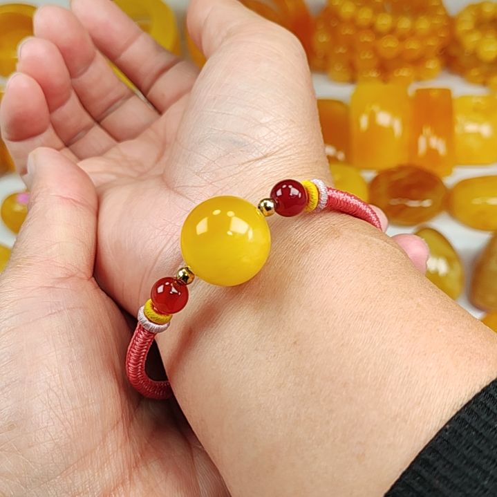 琥珀手链未镶嵌手链