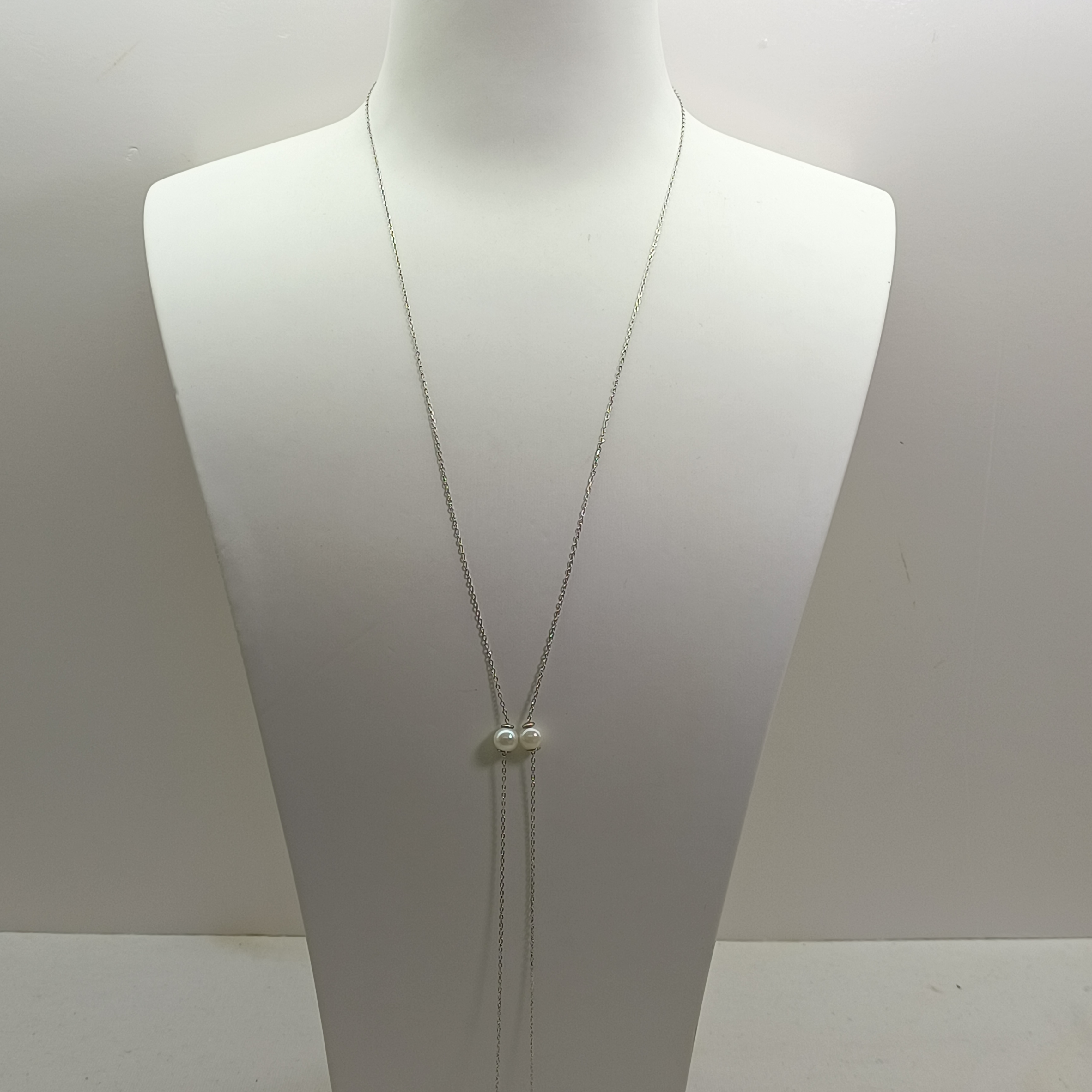 【瑞米珍珠】AKOYA珍珠S925银路路通可调节毛衣链6-7mm