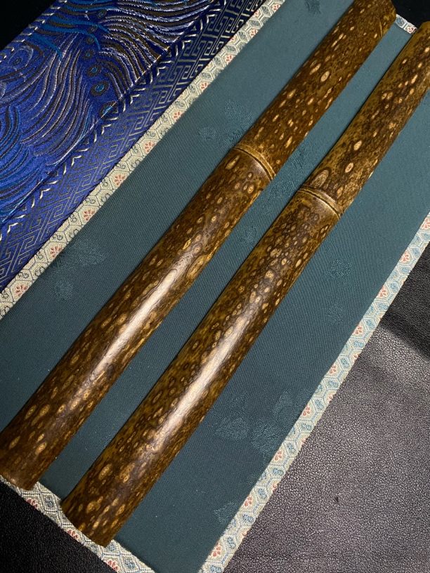 黑底白花梅鹿竹 梅鹿扇料9.5寸2.0！！