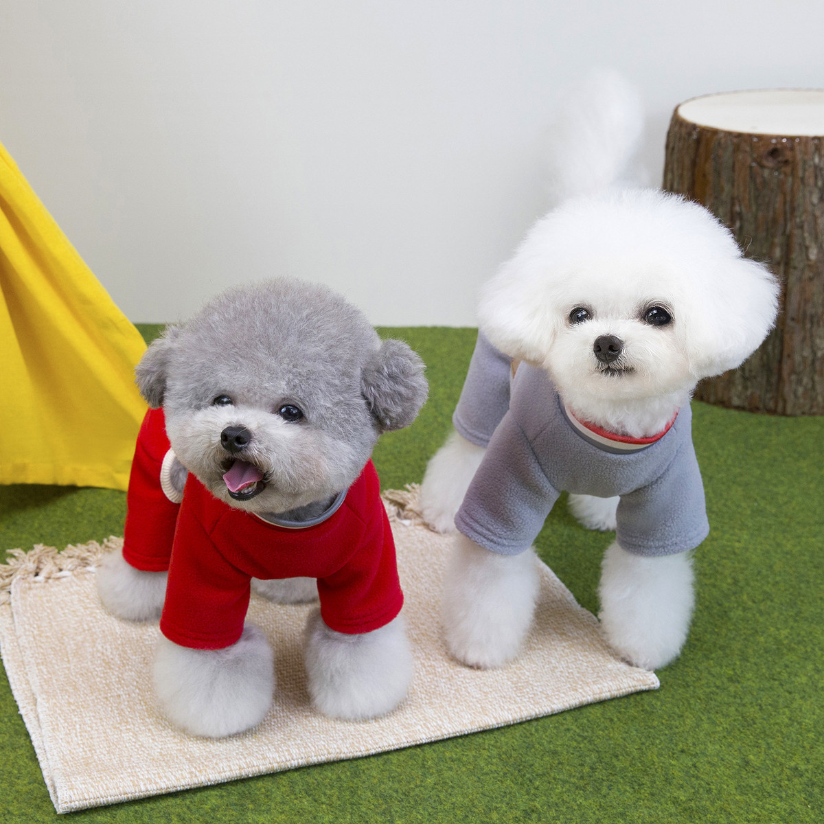 狗狗衣服秋冬季加厚保暖柯基泰迪比熊可牵引宠物衣服新潮四腿绒衣