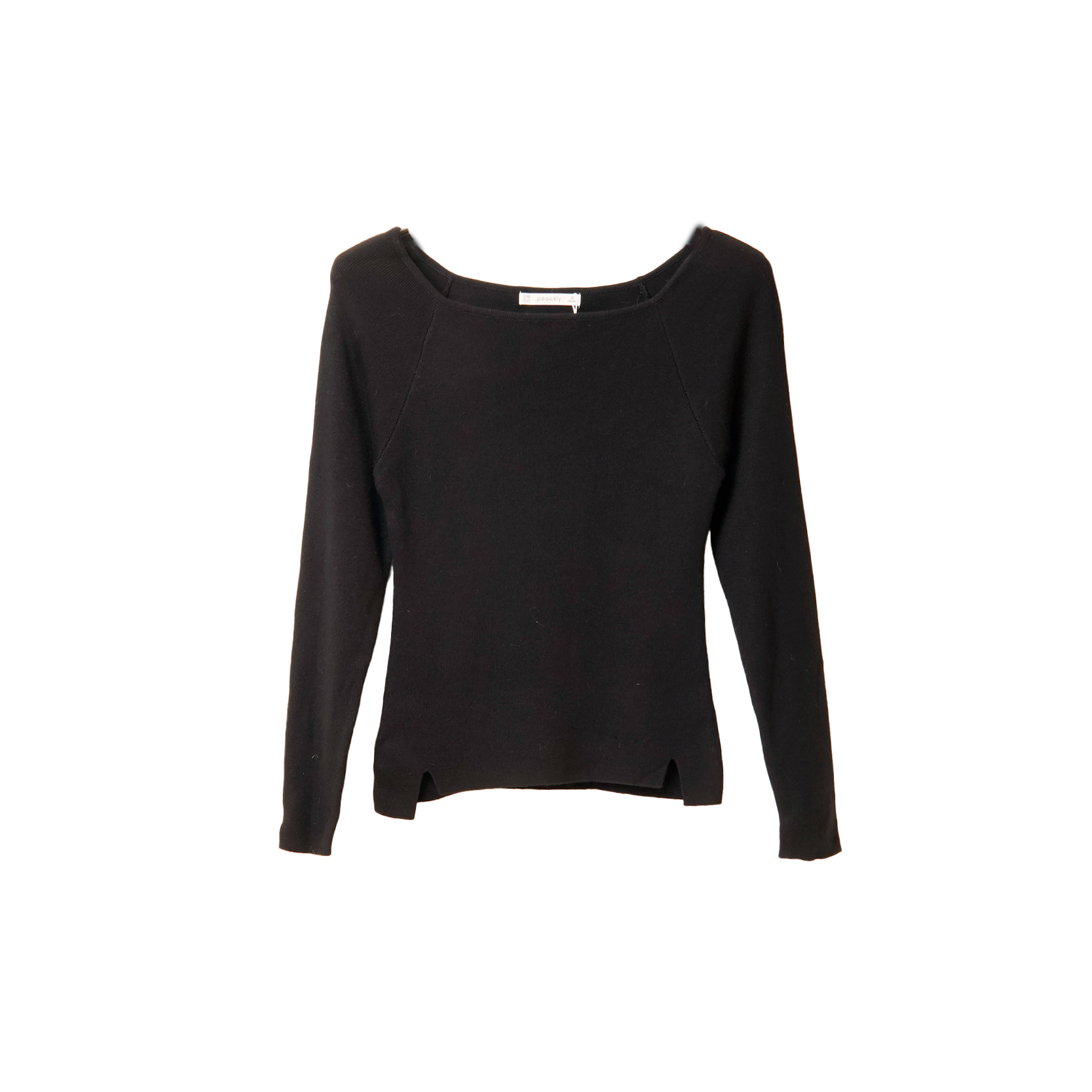 K7BI6230#新款秋冬软糯毛衣黑色气质打底修身显瘦针织衫