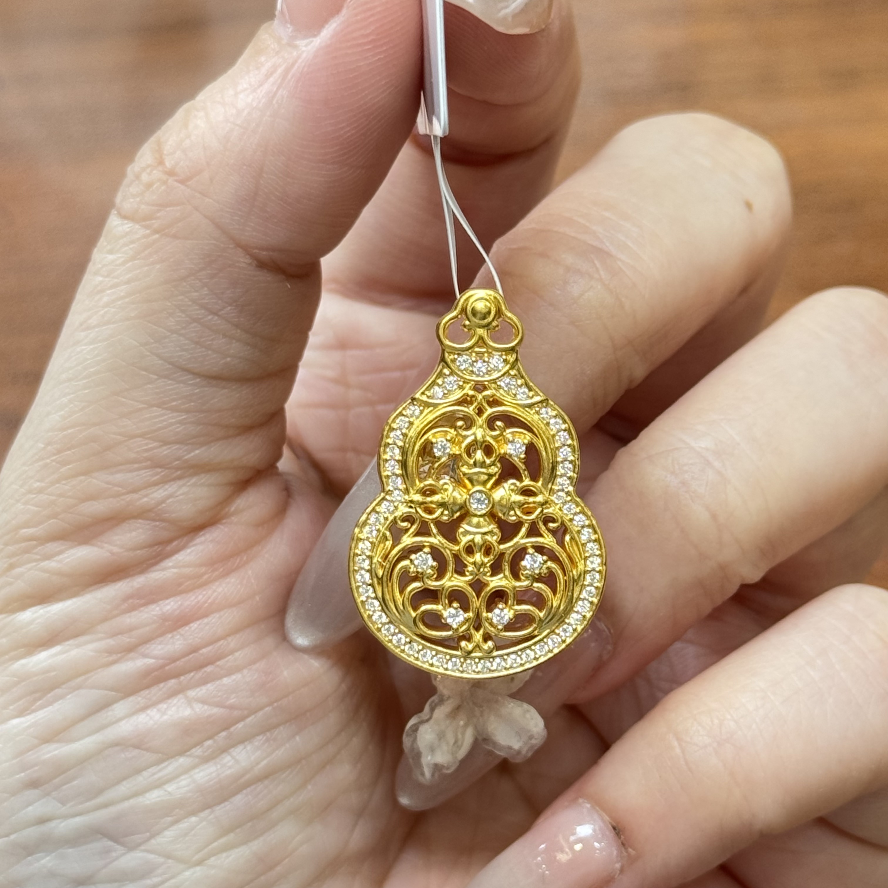 Y【守护葫芦点钻吊坠】--足金999精工5D（点钻附加258/158）