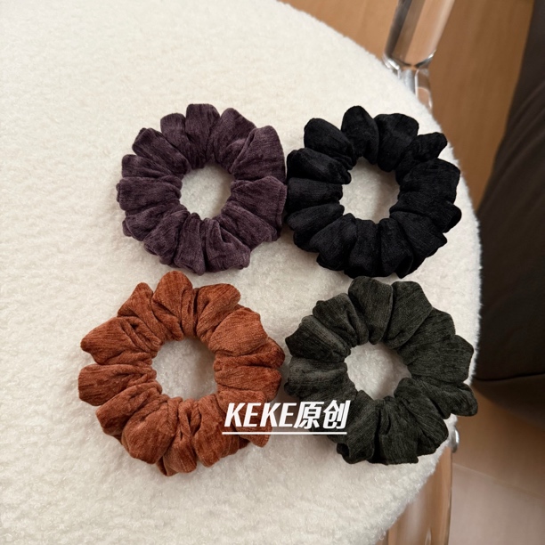 KEKE原创小众韩国绒布金丝绒小肠发圈