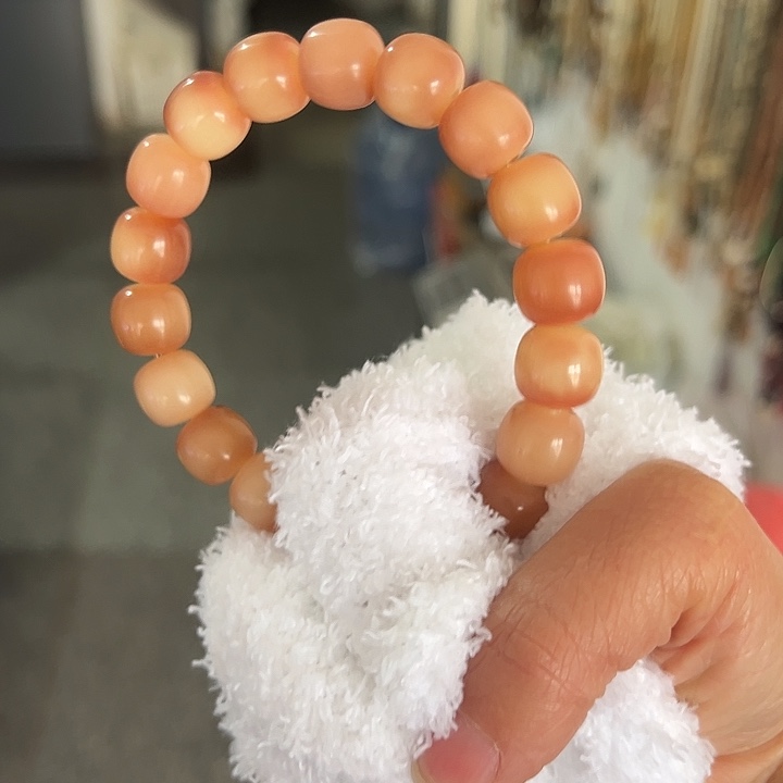 吊坠白玉菩提12×13卡粉18颗