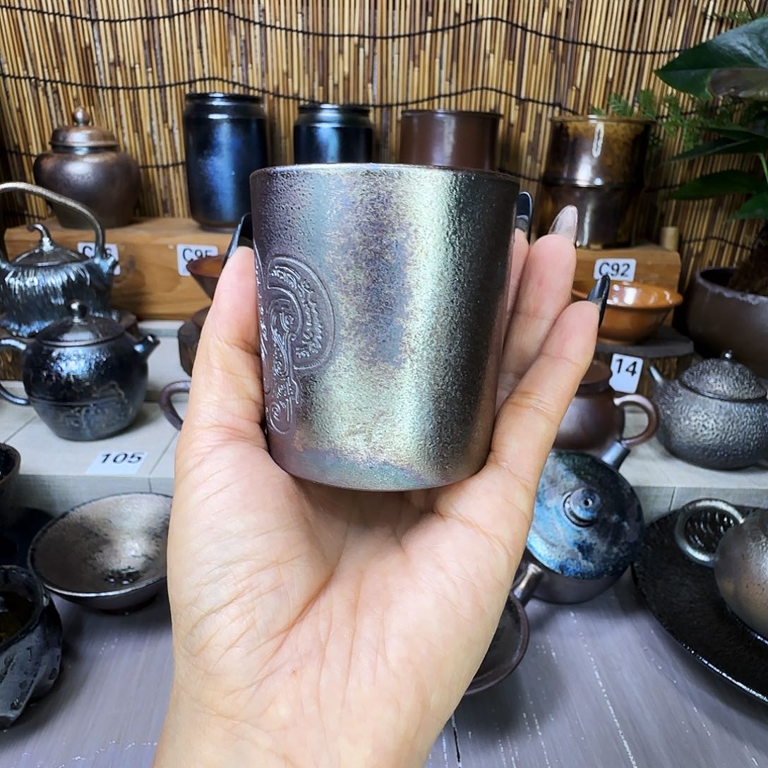 杯…*歌建水紫陶柴烧杯