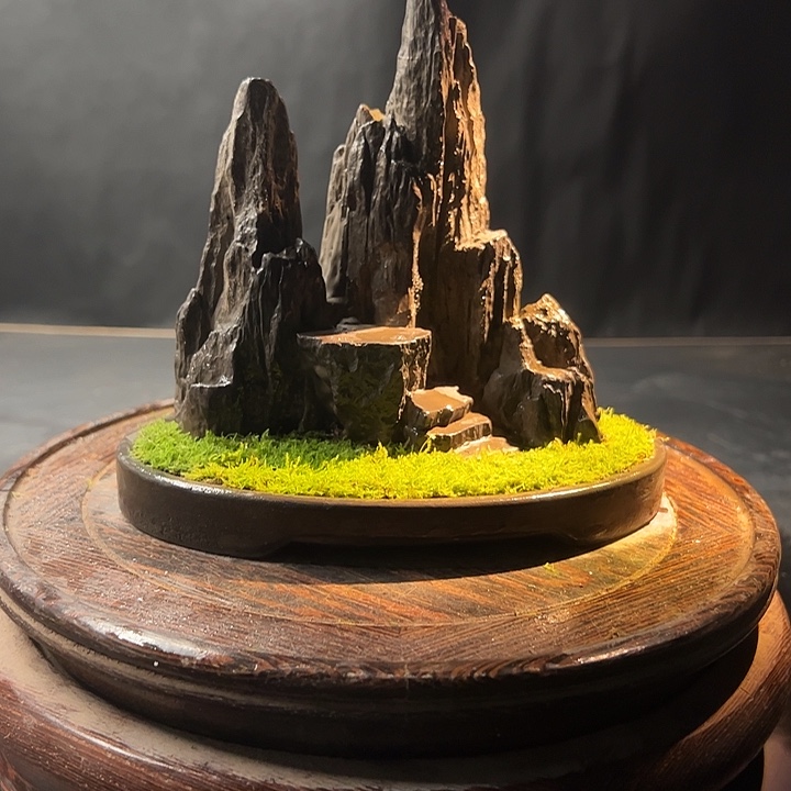 手工制作宋山石盆景007