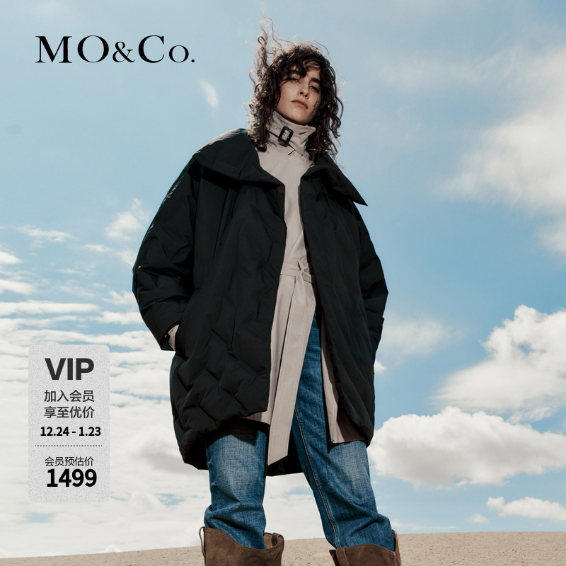 【防风】MOCO围裹斜襟羽绒服外套MBC4EINK03