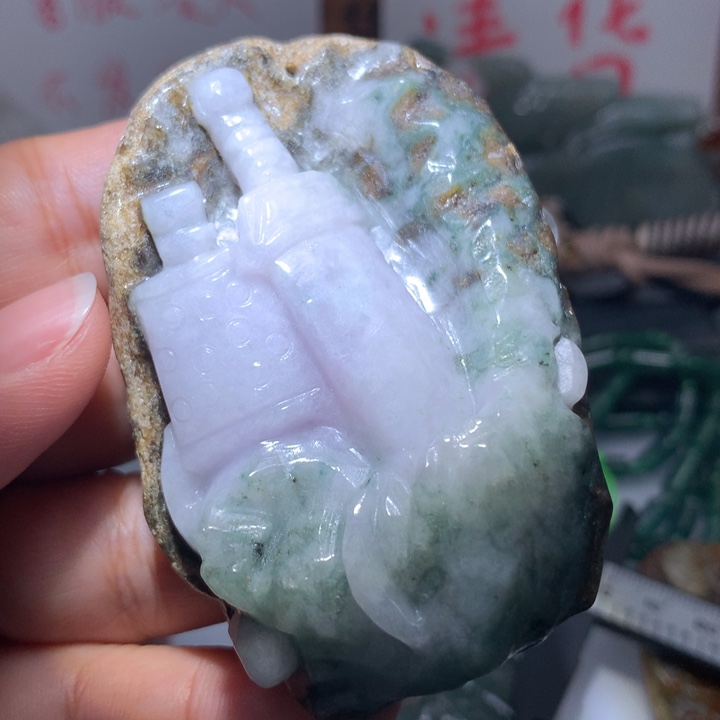 翡翠颈饰未镶嵌保真天然A货翡翠