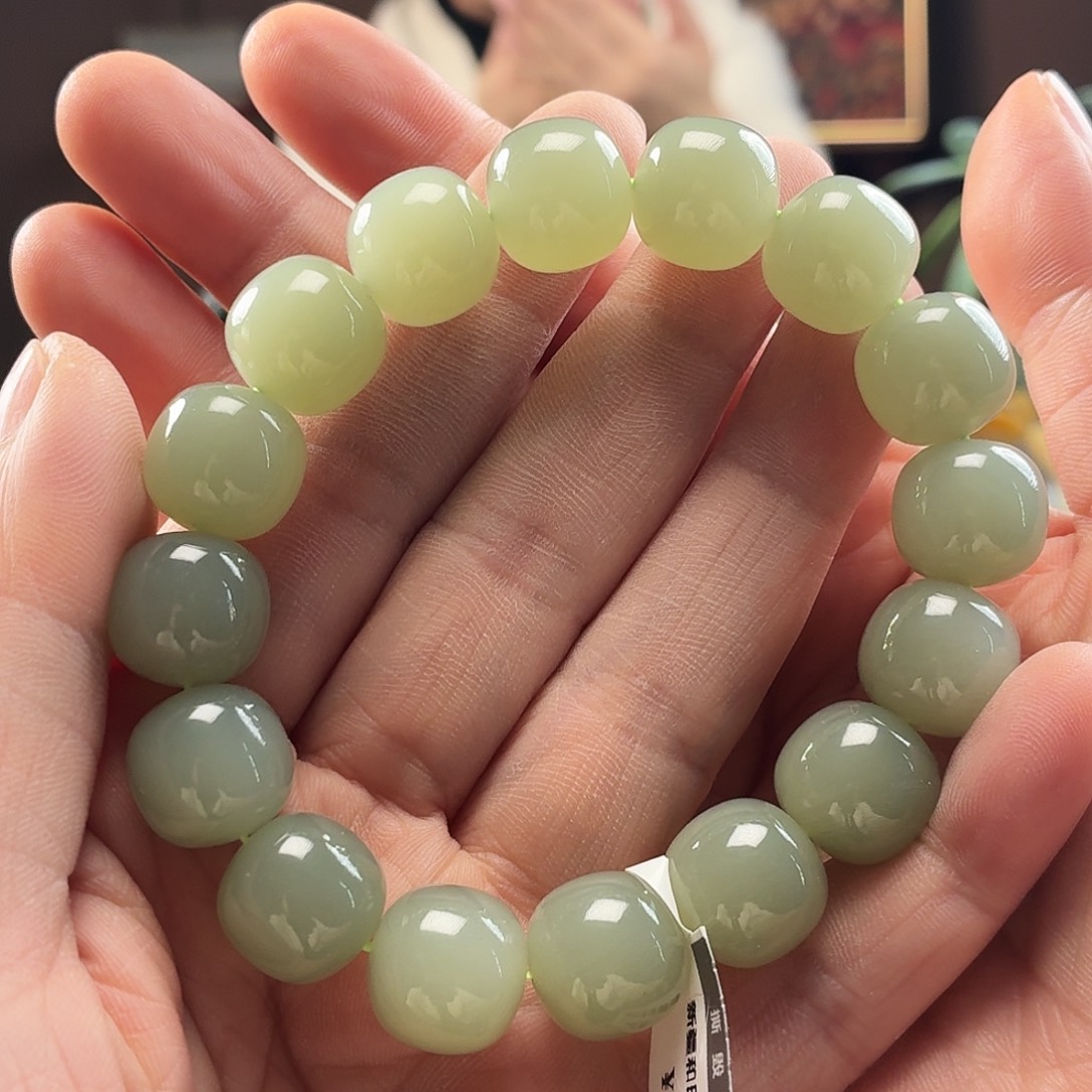 和田玉未镶嵌手链新疆和田玉且末蓝13/14