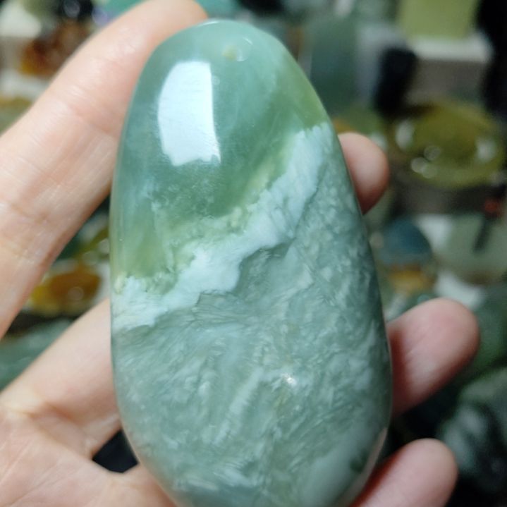 岫玉未镶嵌手把件款式