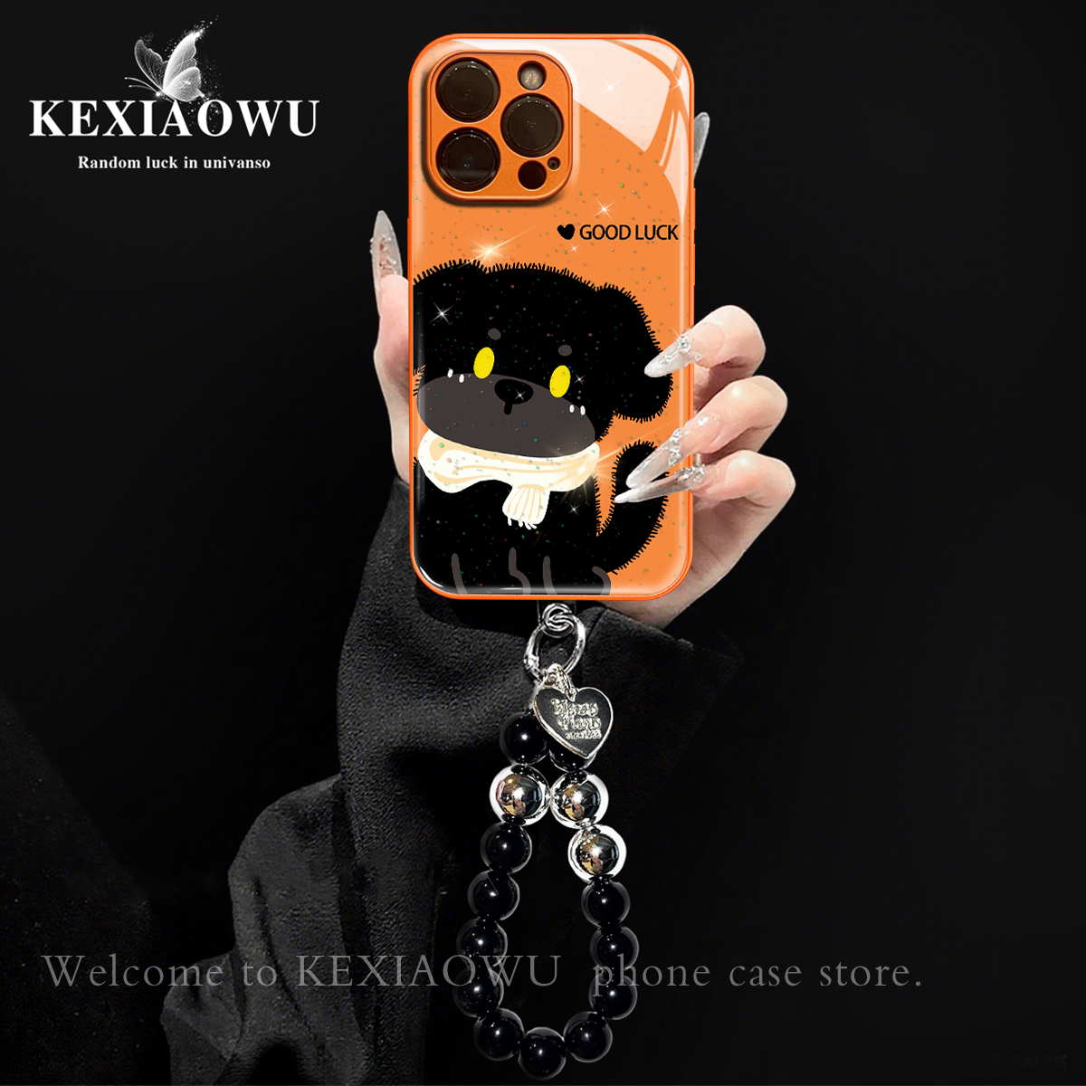 高颜值可爱小狗水凝壳适用苹果17PROMAX华为vivo小米oppo手机壳女