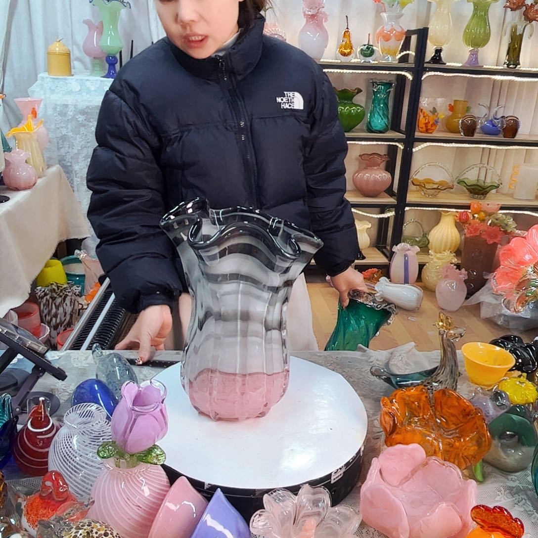 白菜瓶家悦琉璃工艺品不完美