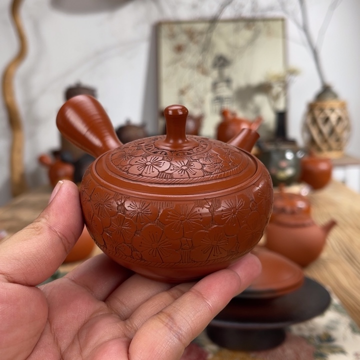 常滑玉龍昭刻合作茶壶