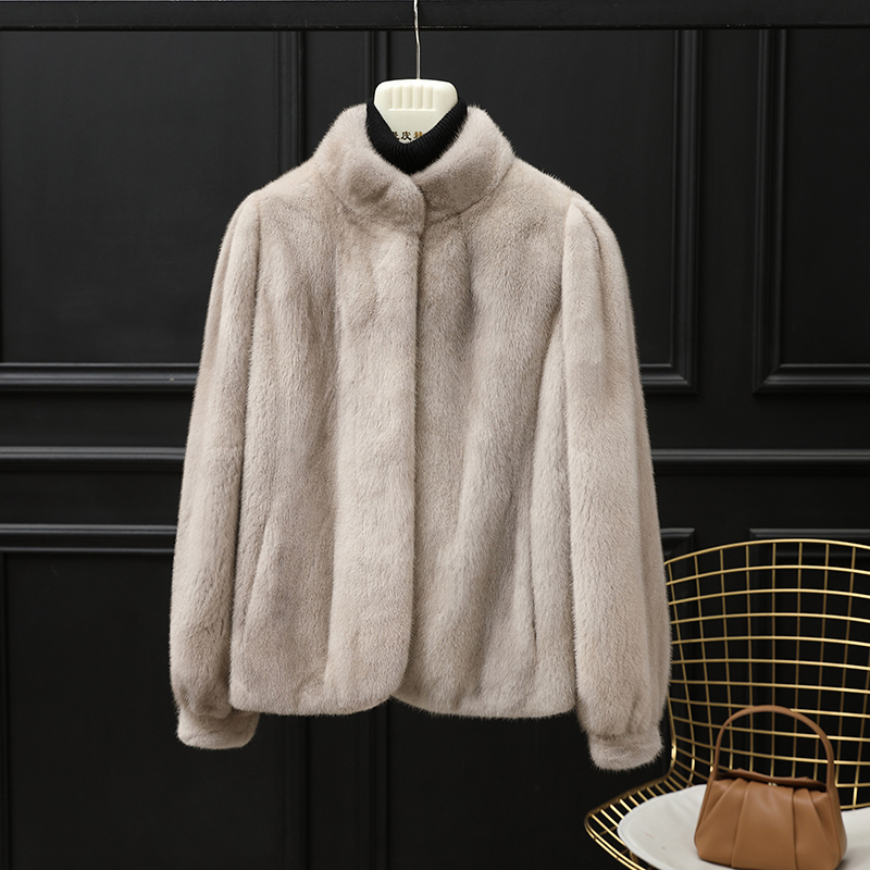 海宁2025新款水貂皮草外套整貂女款大衣DZ9023【露露推荐】