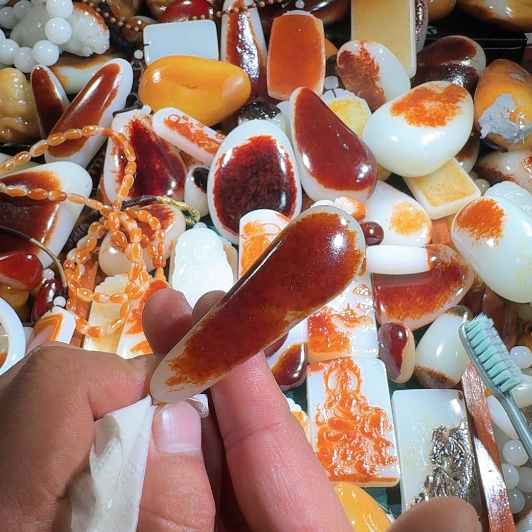 和田玉挂件未镶嵌烟**朦