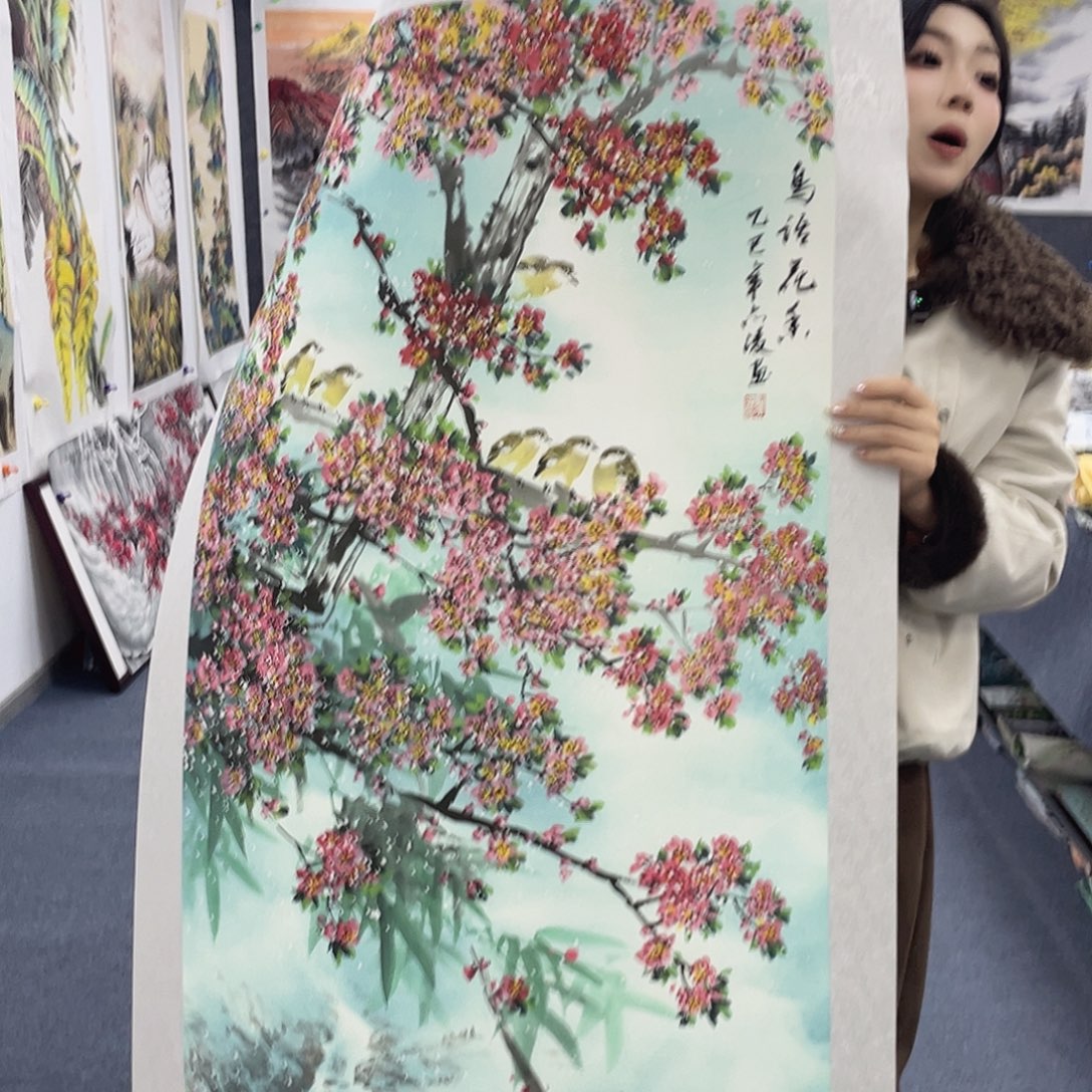 国画国画作品小姐姐放漏…